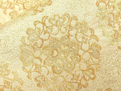 平和屋着物●西陣　川島織物　六通柄　本袋帯　草花丸文　金糸　正絹　逸品　CABJ9519dy