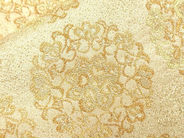 平和屋着物●西陣　川島織物　六通柄　本袋帯　草花丸文　金糸　正絹　逸品　CABJ9519dy