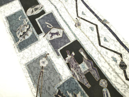平和屋着物●両面　全通柄袋帯　宝尽くし文　金彩　正絹　逸品　未使用　CABJ9528dy