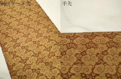 平和屋着物●龍村美術織物　龍村製　全通柄　本袋帯　嵯峨金欄　金糸　正絹　逸品　CABJ9532dy