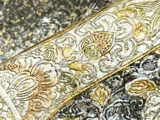 平和屋着物●金唐革　和泉紫峯　六通柄袋帯　花鳥文　金銀彩　正絹　逸品　CABJ9538dy