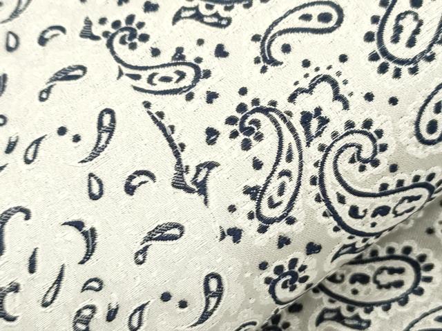 平和屋着物●両面　丸帯　藍　草花間道　正絹　逸品　未使用　CABJ9539dy