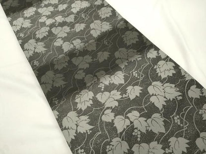 平和屋着物●両面　全通柄袋帯　舞桜文　銀通し地　正絹　逸品　CABJ9541dy