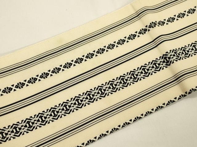 平和屋着物＊本場筑前博多織　夏物　八寸名古屋帯　紗献上　正絹　逸品　CABJ9547dy