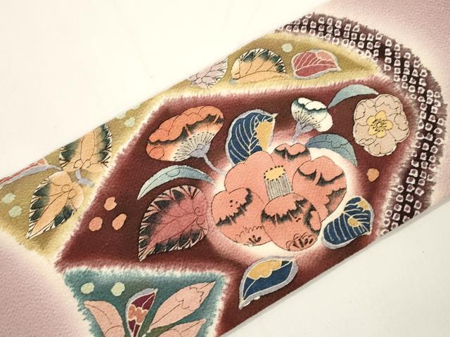 平和屋着物●九寸名古屋帯　辻が花　鬼しぼ縮緬　正絹　逸品　CABJ9559dy