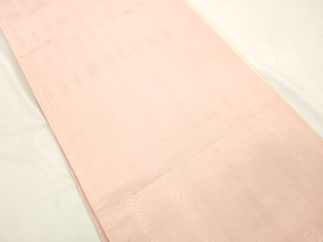 平和屋着物●本場筑前博多織　両面　六通柄　京袋帯　幾何学文　献上　正絹　逸品　CABJ9570dy