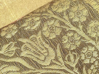 平和屋着物●太鼓柄袋帯　切嵌　名物裂更紗文　金糸　正絹　逸品　CABJ9575dy