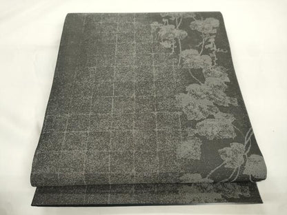 平和屋着物●両面　全通柄袋帯　舞桜文　正絹　逸品　CABJ9589dy