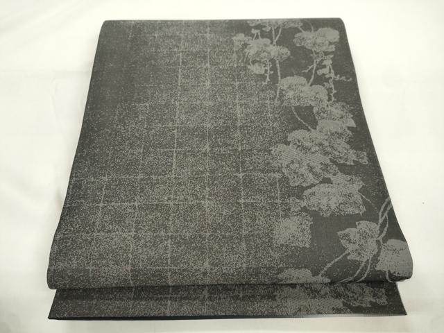 平和屋着物●両面　全通柄袋帯　舞桜文　正絹　逸品　CABJ9589dy