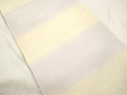 平和屋着物●両面　六通柄袋帯　唐織　雪輪花文　銀糸　正絹　逸品　CABJ9593dy