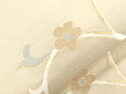 平和屋着物●六通柄　本袋帯　花唐草文　金糸　正絹　逸品　CABJ9595dy