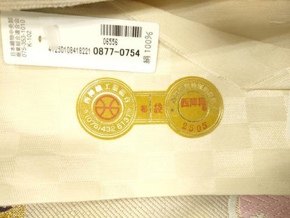 平和屋着物●西陣　華翔苑謹製　六通柄袋帯　唐織　花鳥文　金銀糸　証紙付き　逸品　CABJ9597dy