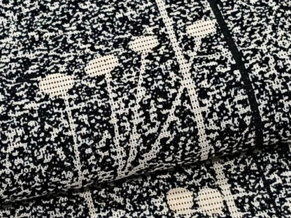 平和屋着物＊夏物　小紋　絽　枝花文　たたき染め　黒地　正絹　逸品　CABJ9605xi