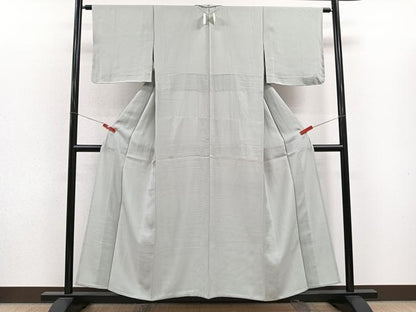 平和屋着物＊夏物　色無地　絽　柳鼠色　正絹　逸品　未使用　CABJ9611xi
