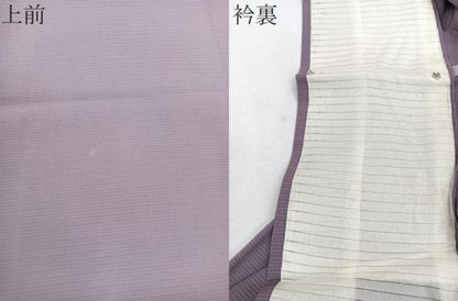 平和屋着物＊夏物　色無地　絽　葡萄色　正絹　逸品　CABJ9619xi