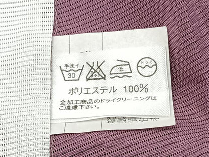 平和屋着物＊夏物　色無地　絽　葡萄鼠色　洗える着物　CABJ9624xi