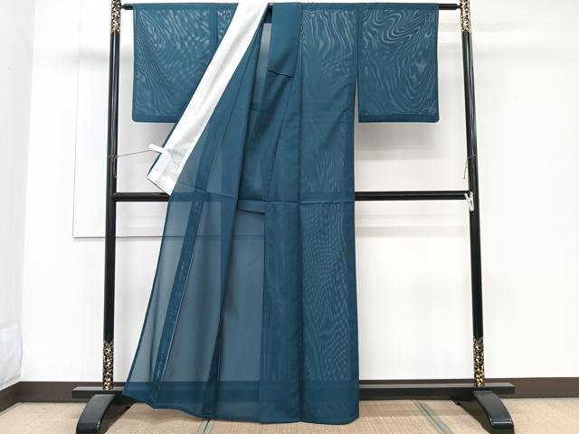 平和屋着物＊夏物　色無地　絽　百入茶色　洗える着物　CABJ9634xi
