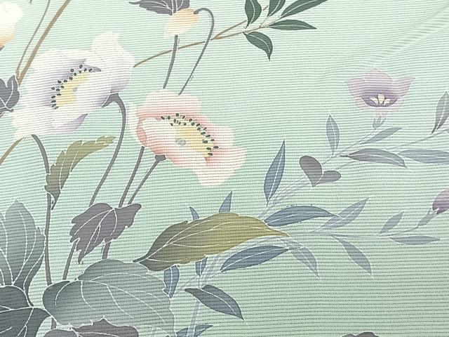 平和屋着物＊夏物　訪問着　絽　友禅　作家物　枝草花文　暈し染め　仮絵羽　正絹　逸品　未使用　CABJ9647xi