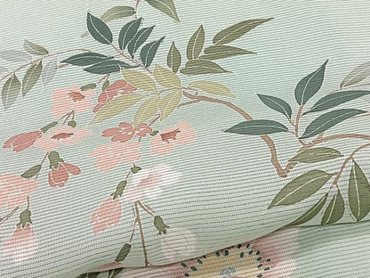 平和屋着物＊夏物　訪問着　絽　友禅　作家物　枝草花文　暈し染め　仮絵羽　正絹　逸品　未使用　CABJ9647xi