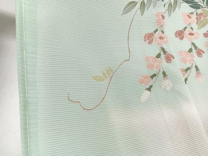 平和屋着物＊夏物　訪問着　絽　友禅　作家物　枝草花文　暈し染め　仮絵羽　正絹　逸品　未使用　CABJ9647xi