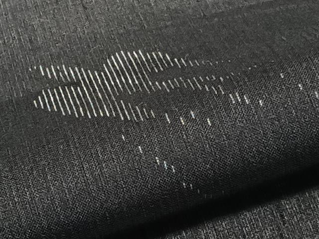 平和屋着物＊夏物　紗紬　飛鳥文　黒地　正絹　逸品　CABJ9652xi