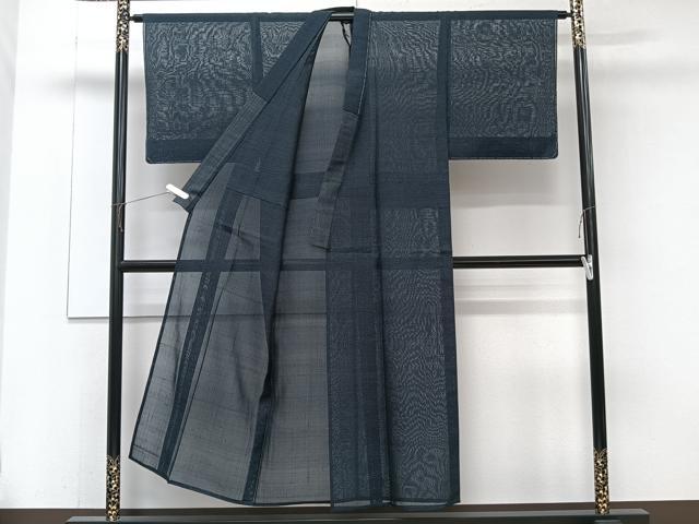 平和屋着物＊夏物　男性　紗紬　霞文　正絹　逸品　未使用　CABJ9654xi