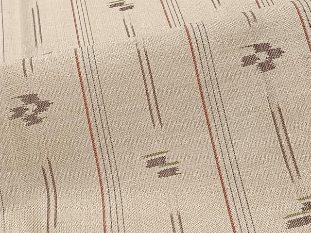 平和屋着物＊夏物　紗紬　琉球絣文様　正絹　逸品　CABJ9657xi