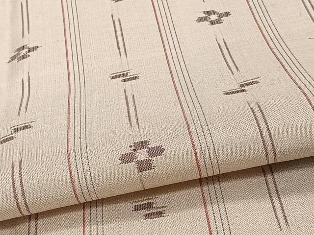 平和屋着物＊夏物　紗紬　琉球絣文様　正絹　逸品　CABJ9657xi