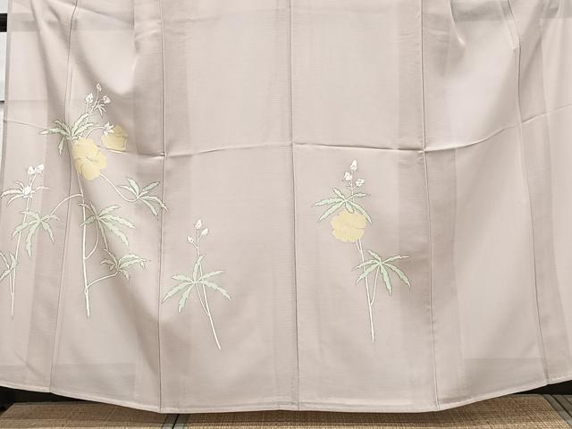 平和屋着物＊夏物　訪問着　絽　枝草花文　金銀彩　伊勢丹扱い　正絹　逸品　CABJ9658xi