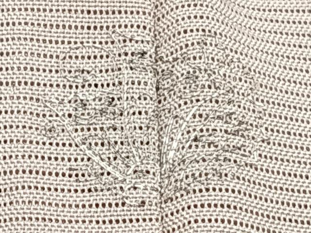 平和屋着物＊夏物　訪問着　絽　枝草花文　金銀彩　伊勢丹扱い　正絹　逸品　CABJ9658xi