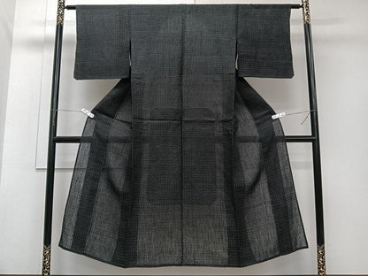 平和屋着物＊夏物　上布　抽象文　麻　逸品　CABJ9660xi