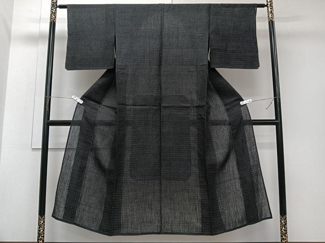 平和屋着物＊夏物　上布　抽象文　麻　逸品　CABJ9660xi
