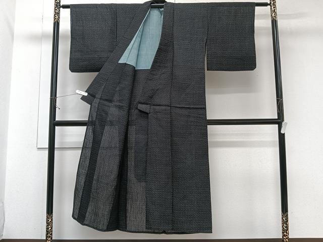 平和屋着物＊夏物　上布　抽象文　麻　逸品　CABJ9660xi