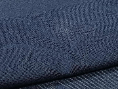平和屋着物＊夏物　色無地　絽　草花紋紗　紺青色　正絹　逸品　CABJ9666xi