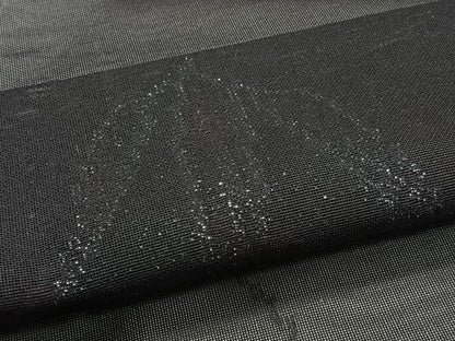 平和屋着物＊夏物　小紋　紗　枝草文　黒地　正絹　逸品　未使用　CABJ9670xi
