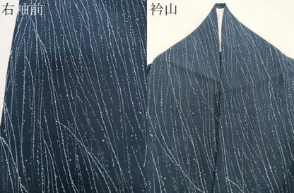平和屋着物＊夏物　小紋　絽　枝垂れ文　正絹　逸品　CABJ9672xi