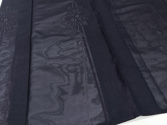 平和屋着物＊夏物　小紋　紗　菊文　銀糸　正絹　逸品　CABJ9674xi