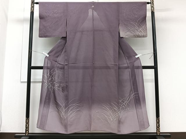 平和屋着物＊夏物　訪問着　絽　草文　暈し染め　正絹　逸品　CABJ9675xi