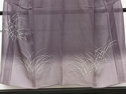 平和屋着物＊夏物　訪問着　絽　草文　暈し染め　正絹　逸品　CABJ9675xi
