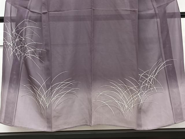 平和屋着物＊夏物　訪問着　絽　草文　暈し染め　正絹　逸品　CABJ9675xi