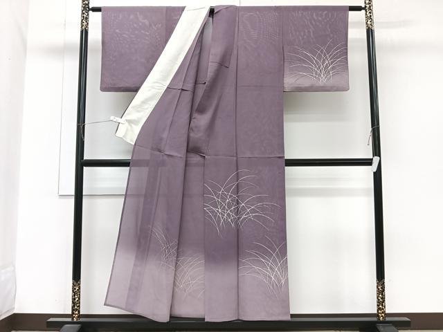 平和屋着物＊夏物　訪問着　絽　草文　暈し染め　正絹　逸品　CABJ9675xi