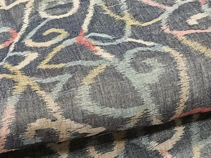 平和屋着物＊夏物　本場小千谷縮　幾何学文　麻　逸品　CABJ9677xi