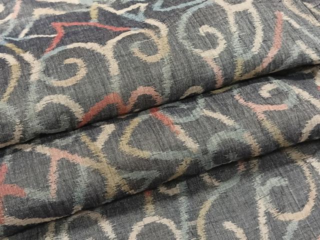 平和屋着物＊夏物　本場小千谷縮　幾何学文　麻　逸品　CABJ9677xi