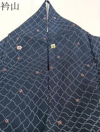平和屋着物＊夏物　小紋　絽　絞り　網目花文　正絹　逸品　CABJ9683xi
