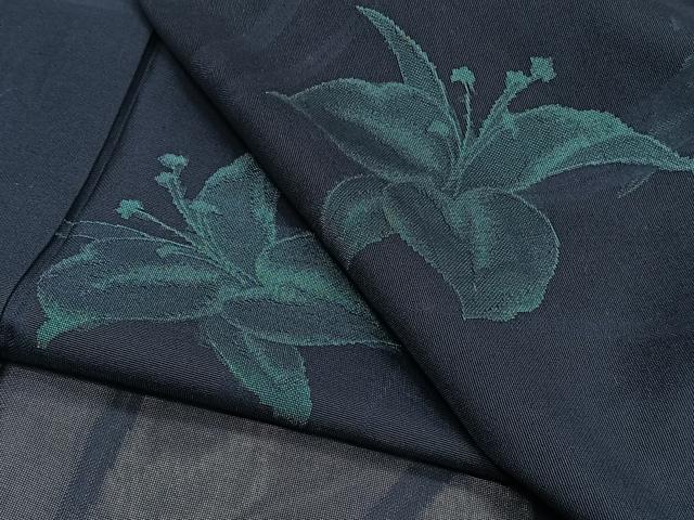 平和屋着物＊夏物　小紋　紗　花文　正絹　逸品　CABJ9685xi