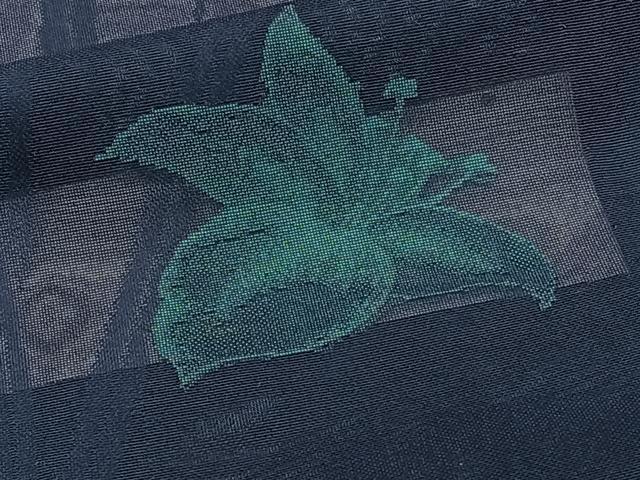 平和屋着物＊夏物　小紋　紗　花文　正絹　逸品　CABJ9685xi
