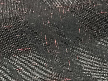 平和屋着物＊夏物　小紋　紗　霞文　黒地　正絹　逸品　CABJ9686xi