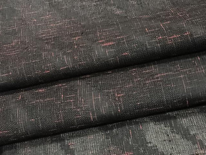 平和屋着物＊夏物　小紋　紗　霞文　黒地　正絹　逸品　CABJ9686xi