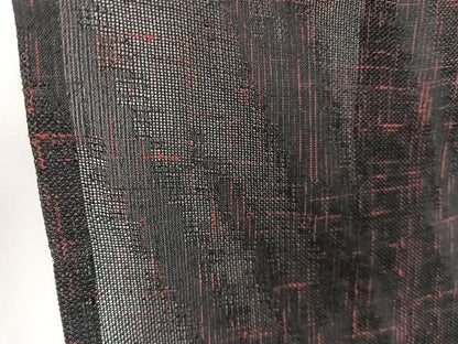 平和屋着物＊夏物　小紋　紗　霞文　黒地　正絹　逸品　CABJ9686xi