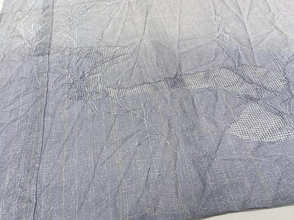 平和屋着物＊夏物　訪問着　絽　ドロンワーク　枝草文　暈し染め　ロング丈　正絹　逸品　CABJ9687xi